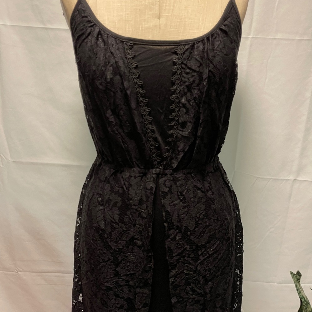 Black lace maxi dress